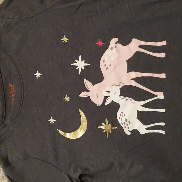 Cat and Jack Long Sleeve Deer Graphic Tee - Picture 2 of 3